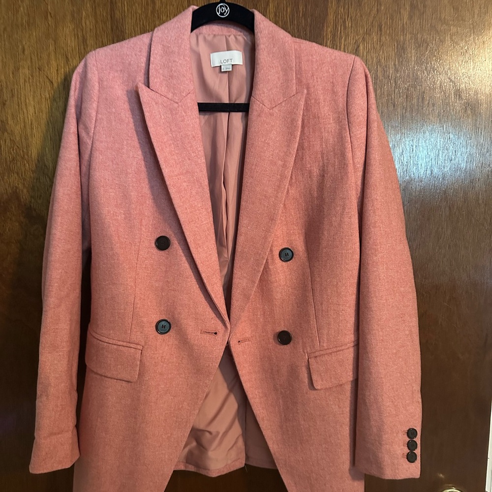 Loft pink fitted blazer